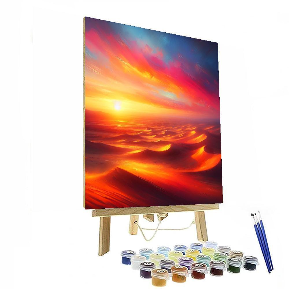 Desert Sunset Symphony Number Painting