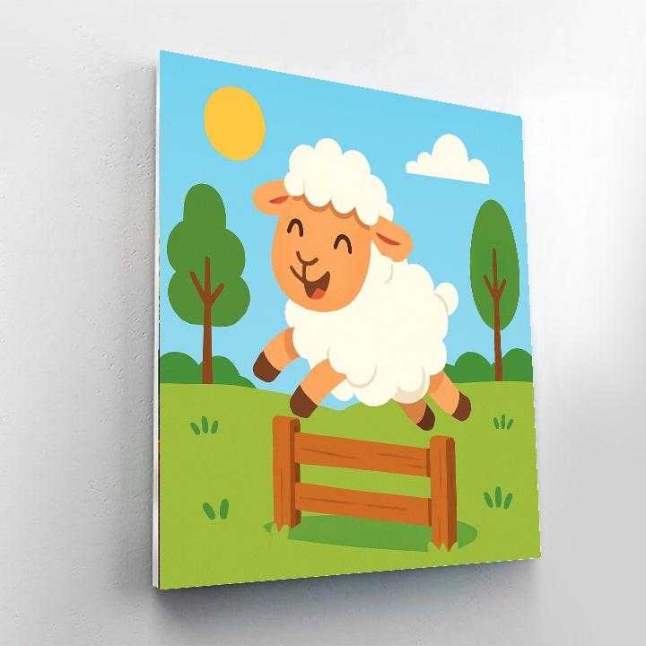 Cheerful Sheep Painting By Numbers Kit