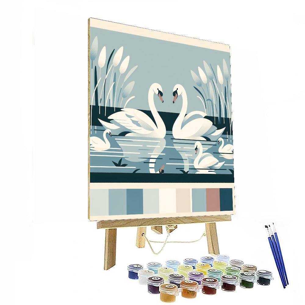 Singing Swans Numbered Painting Kits