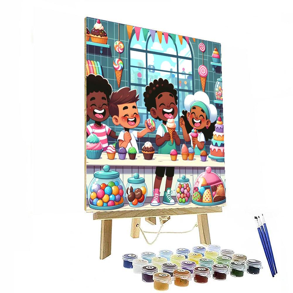 Delightful Dessert Shop Number Painting