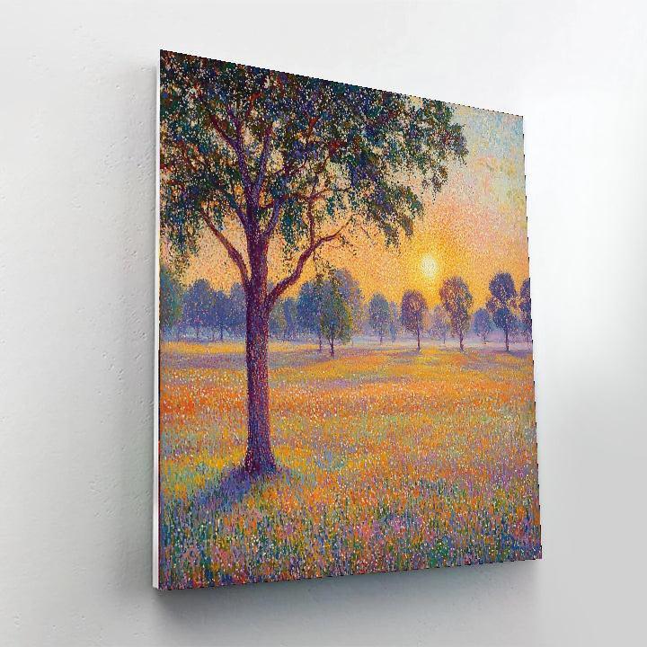 Georges Seurat Inspired Radiant Dawn Harmony  Paint By Numbers