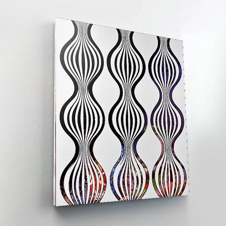 M.C. Escher Inspired Evolving Symmetry  Numbered Painting Kits