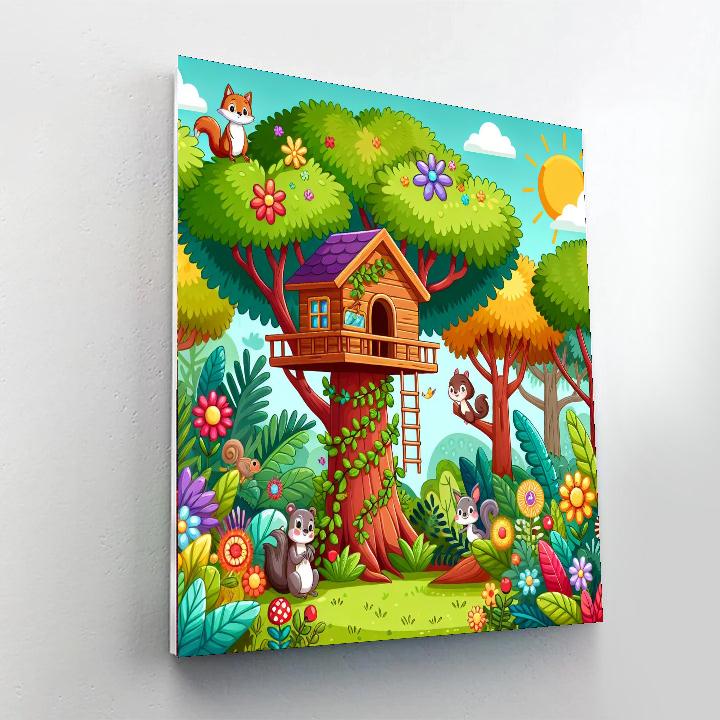 The Enchanted Treehouse DIY Paint By Numbers