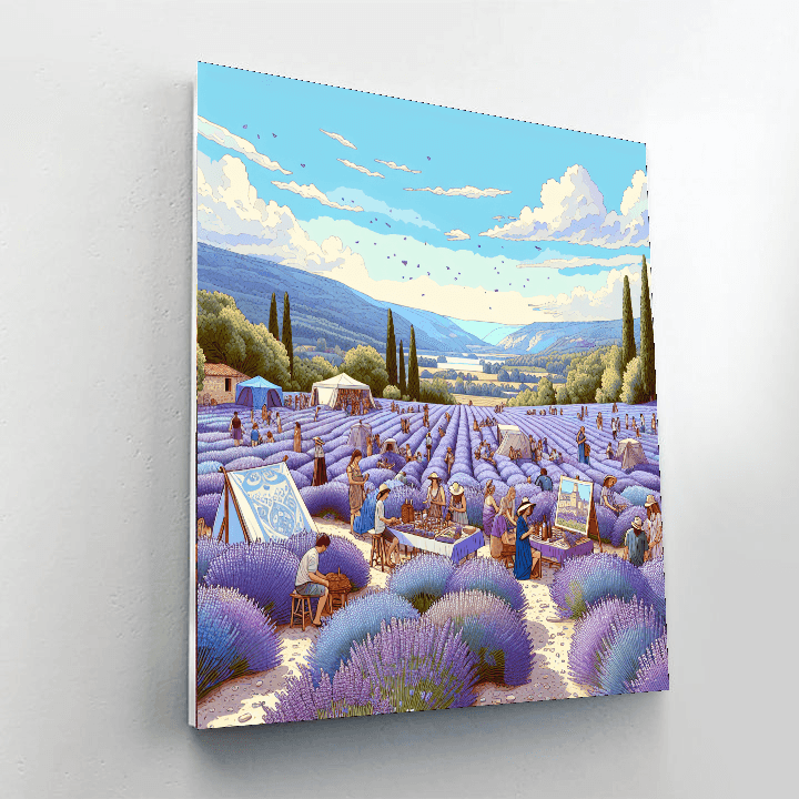 Lavender Festival - France Number Painting