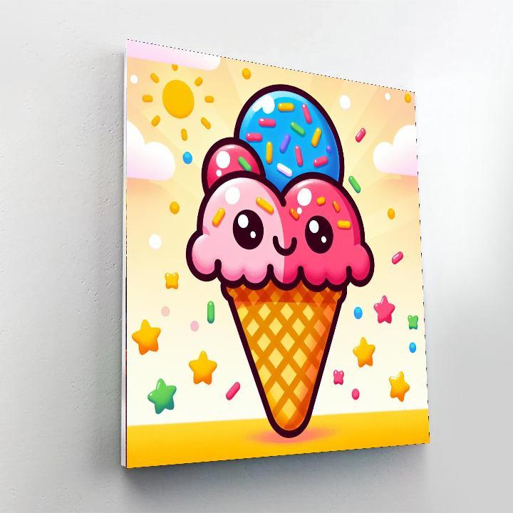 Jolly Ice Cream Cone Paint By Numbers Kits