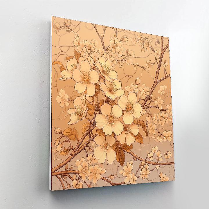 Alphonse Mucha Inspired Harmony Of Ethereal Blooms  Paint By Numbers Kits