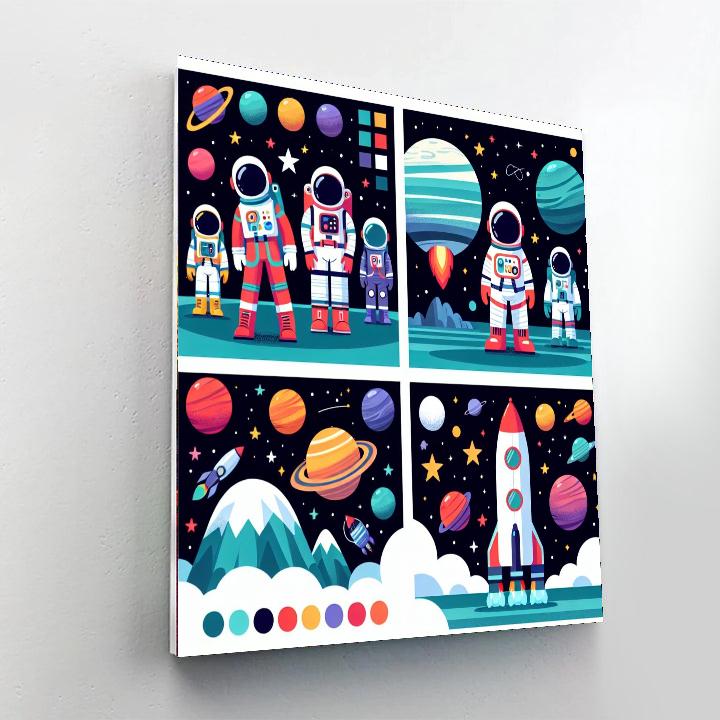 Majestic Space Adventure Numbered Painting Kits