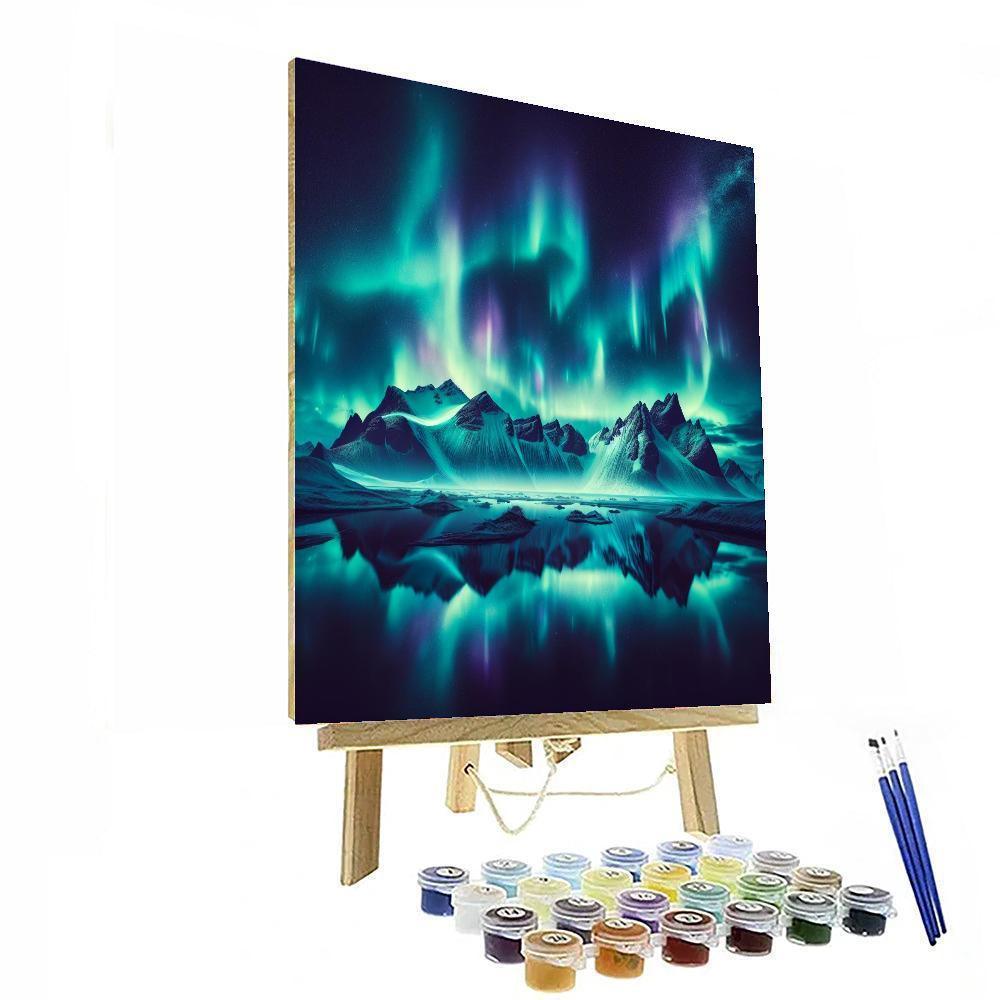 Glistening Northern Lights Paint By Numbers Art