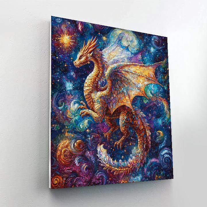 Michelangelo Inspired Celestial Dragon's Dance  Painting By Numbers Kit