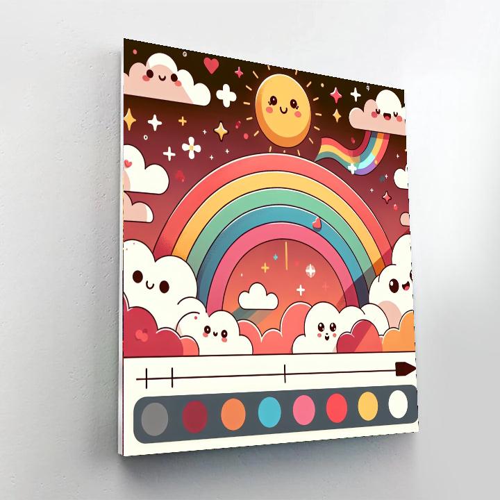 Dreamy Rainbow World Paint By Number