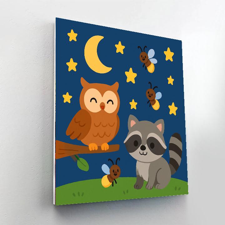 Curious Critters Of The Night Paint By Color