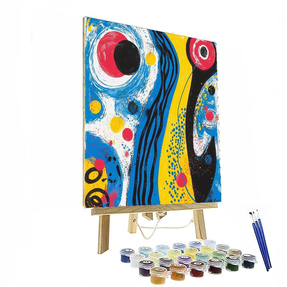 Joan Miró Inspired Cosmic Whirl  Paint By Color