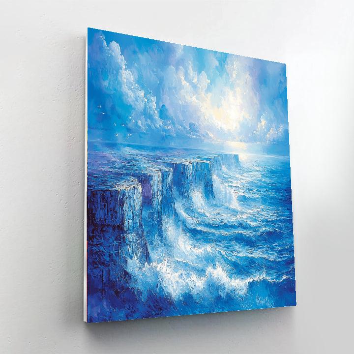 J.M.W. Turner Inspired Dramatic Sea Cliff Vistas  Paint By Numbers