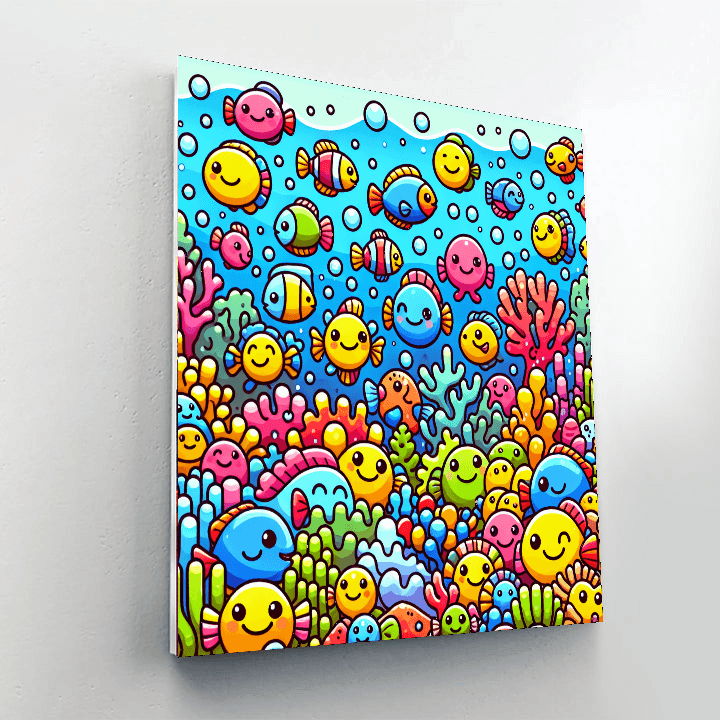 Funky Fish Frenzy Numbered Painting Kits