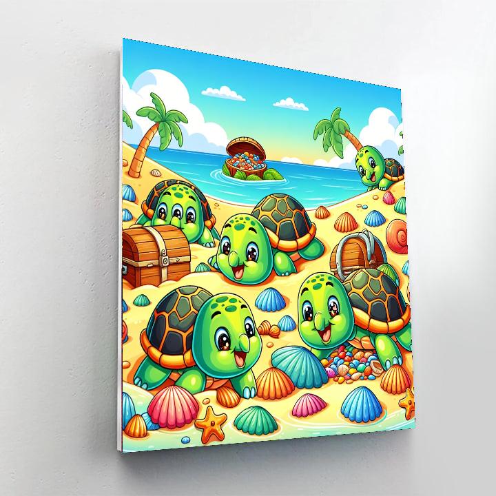 Turtle Treasure Hunt Paint By Numbers