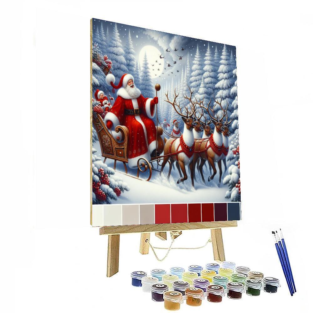 Santa's Winter Wonderland Painting By Numbers Kit