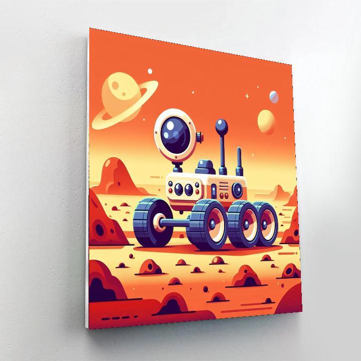 Space Rover Mission Painting Number Kit