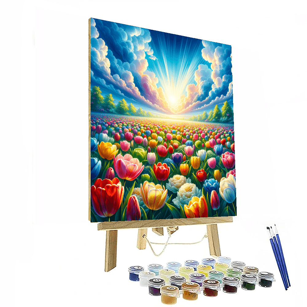 Charming Tulip Field Paint By Number