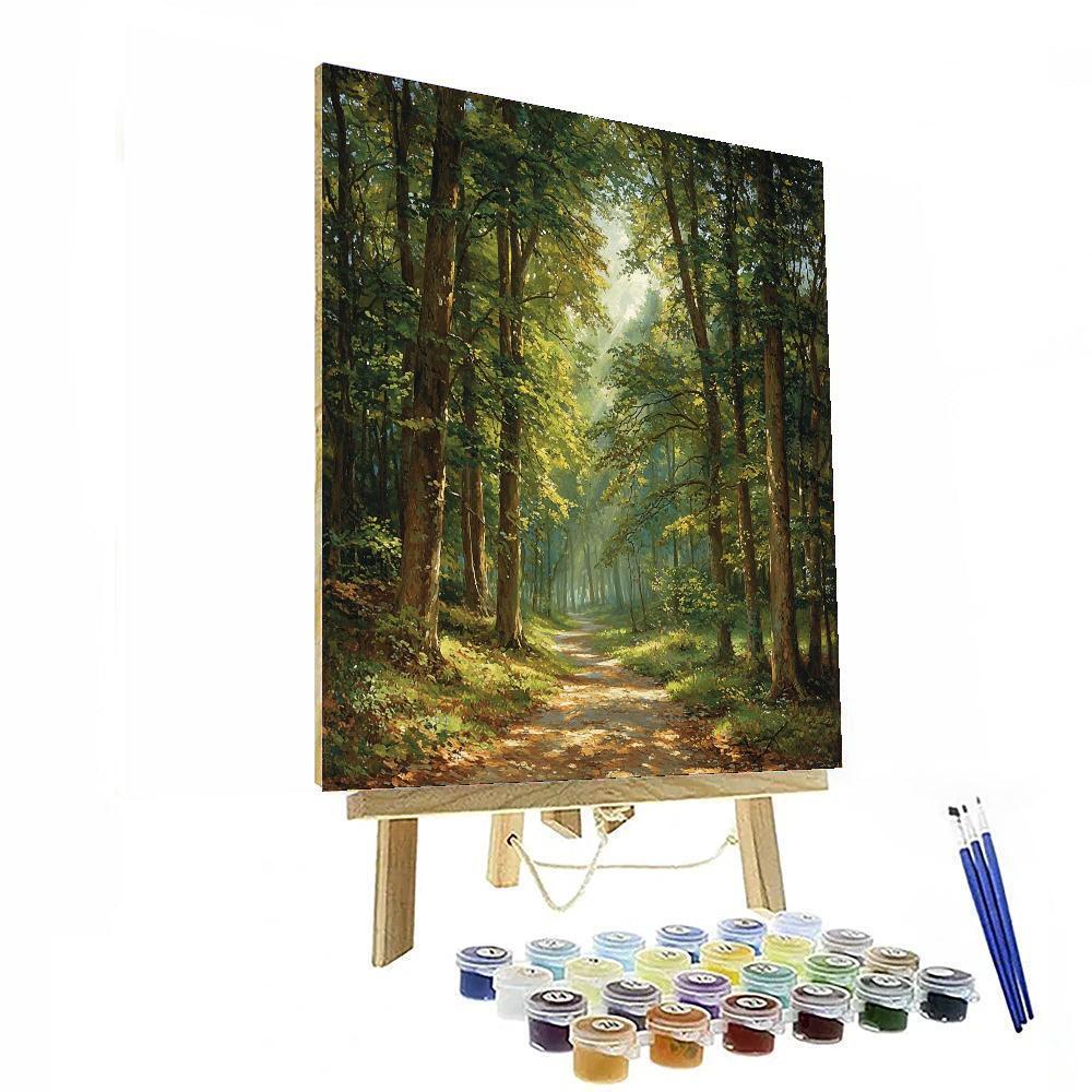 Caspar David Friedrich Inspired Mysterious Forest Tapestry  Painting Number Kit