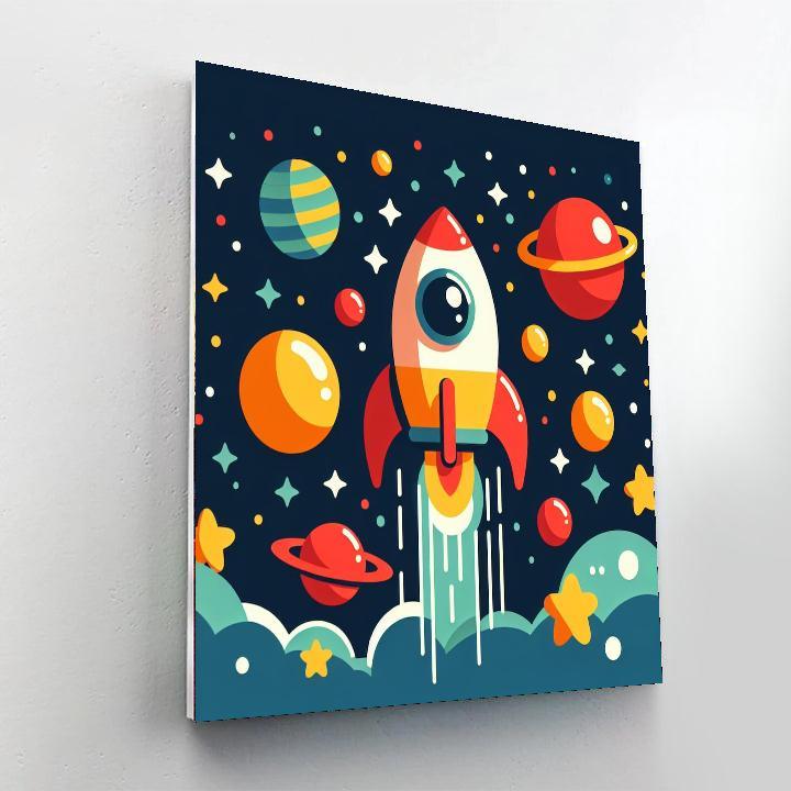 Exciting Outer Space Painting By Numbers Kit