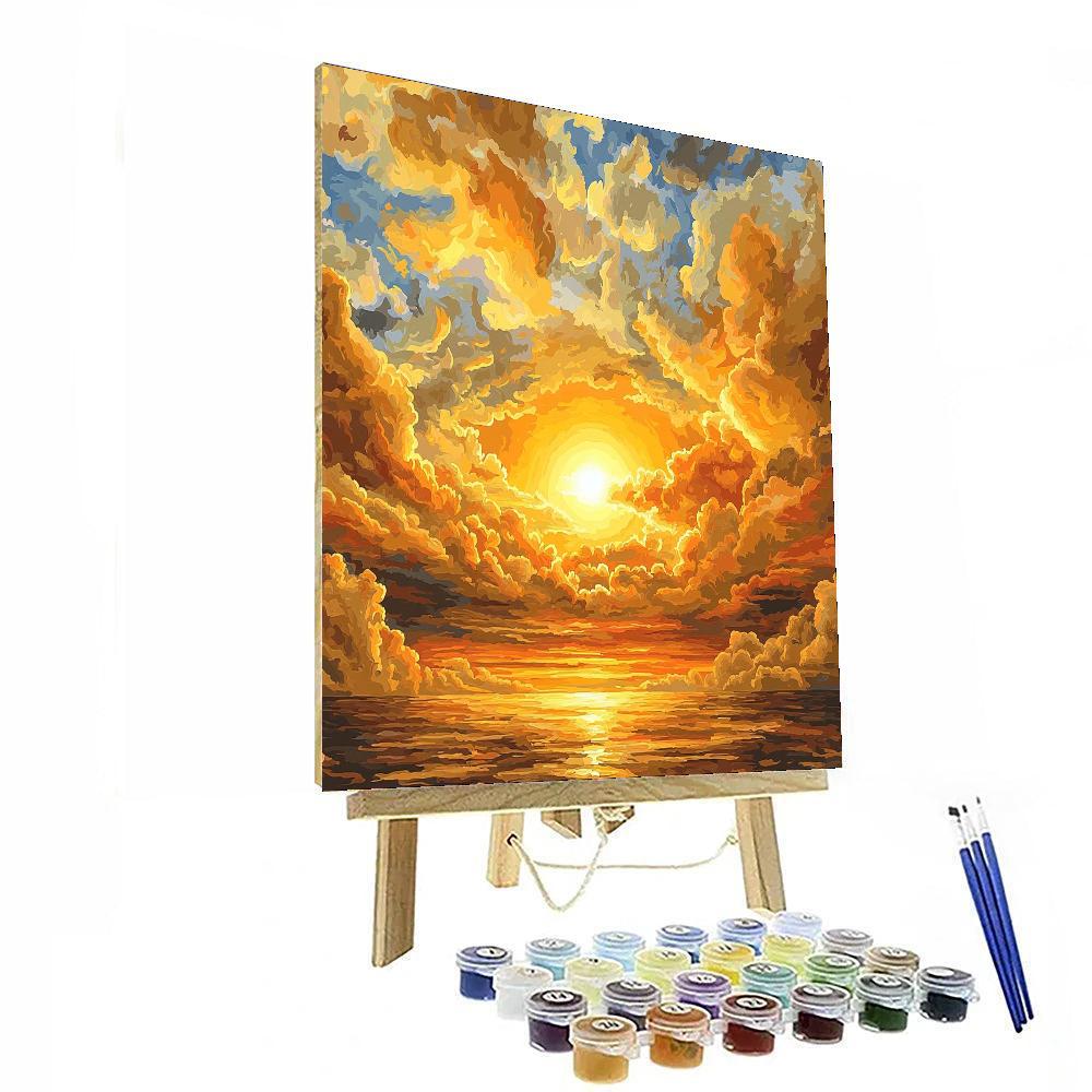 Leonardo Da Vinci Inspired Luminous Horizon  Paint By Numbers