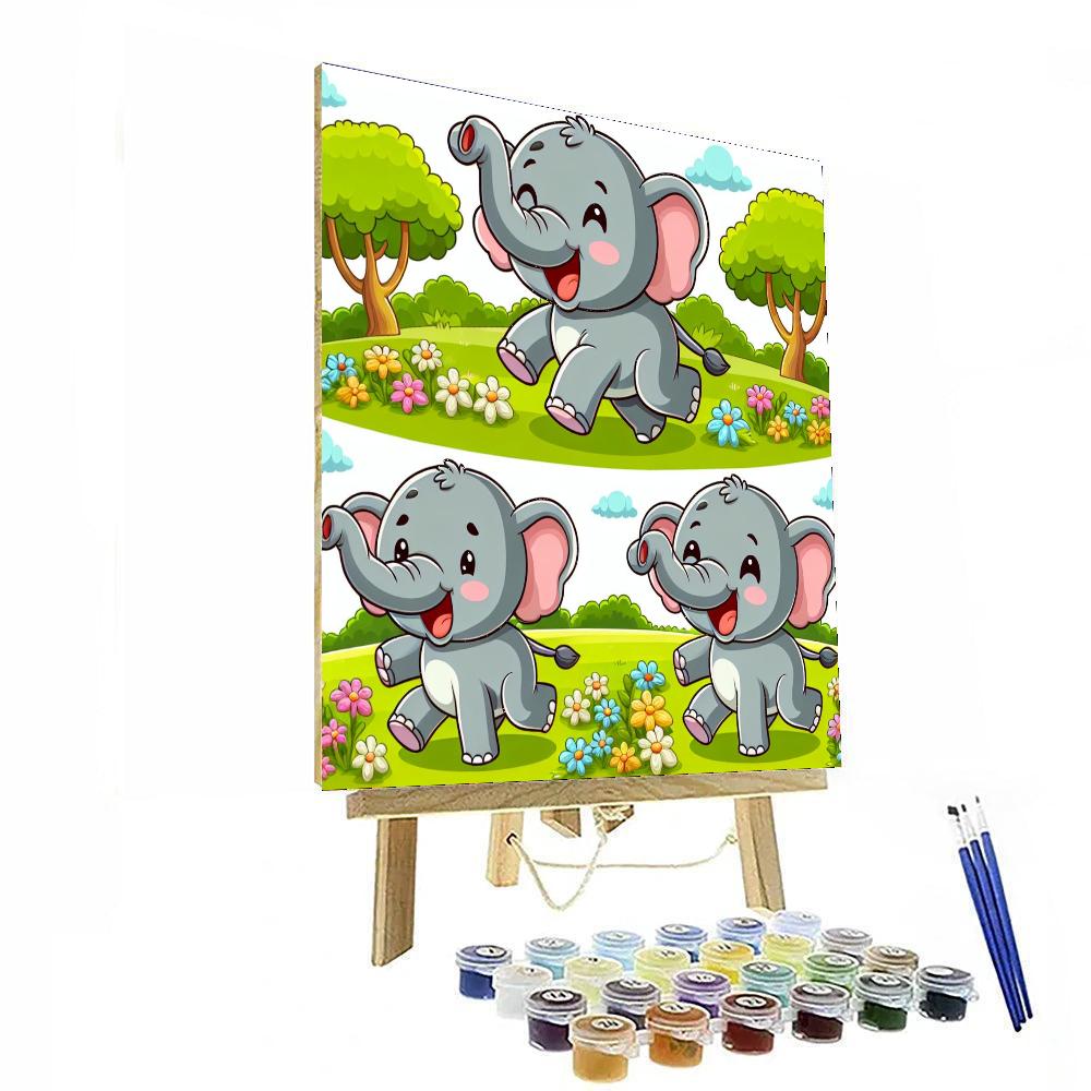 Exciting Elephants DIY Paint By Numbers