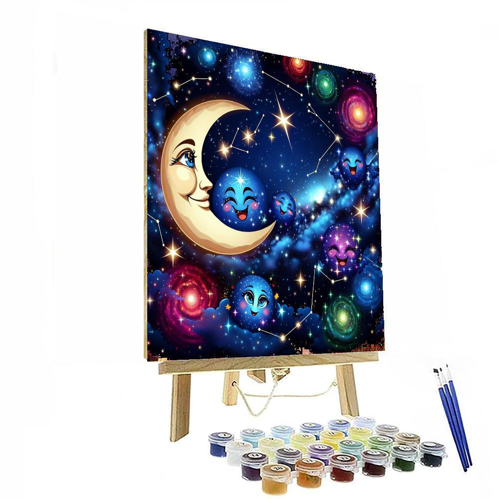 Starry Night Delight For Kids Numbered Painting Kits