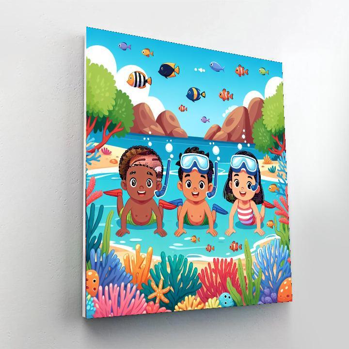 Tropical Lagoon Discovery Painting Number Kit