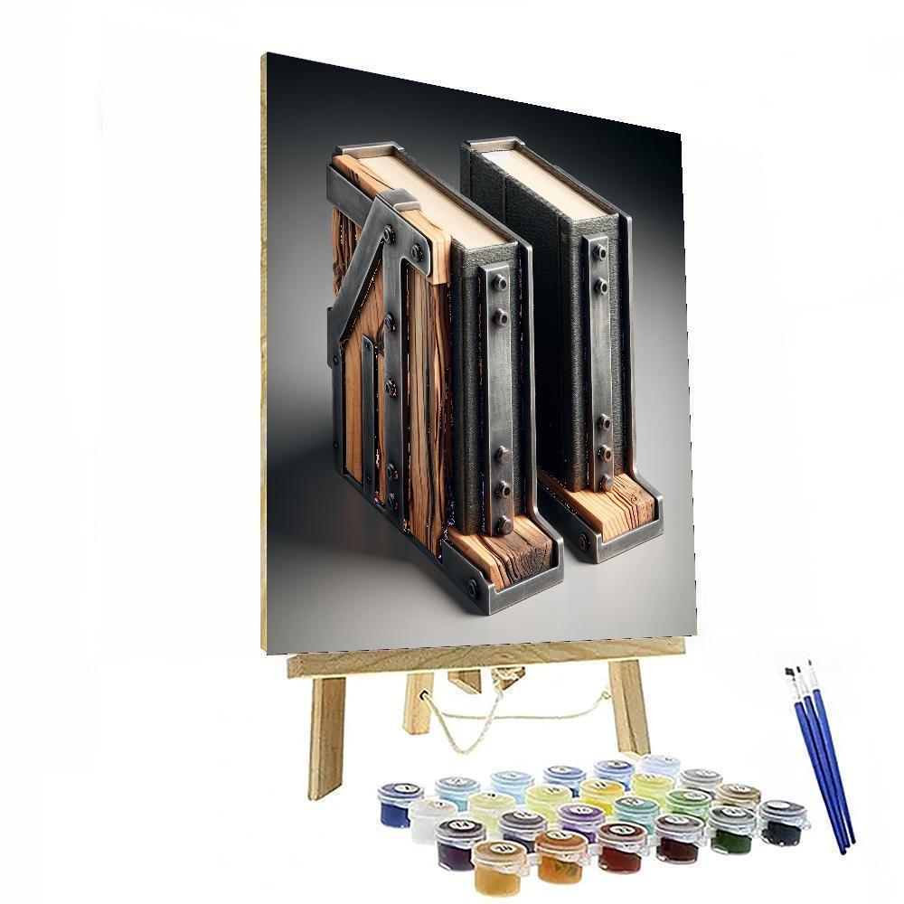 Industrial Chic Bookends Paint By Number