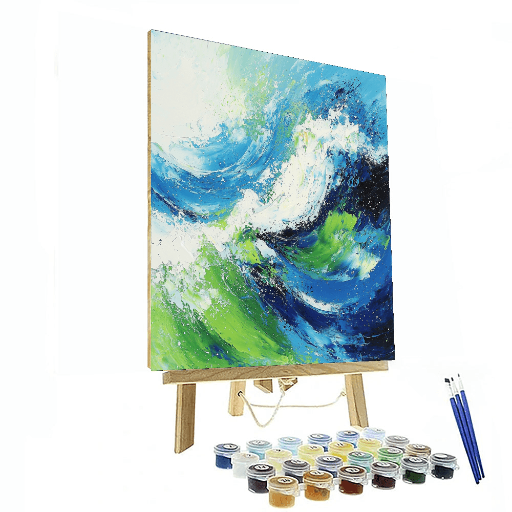 Pollock Inspired Abstract Waves - DIY Painting By Numbers Kit