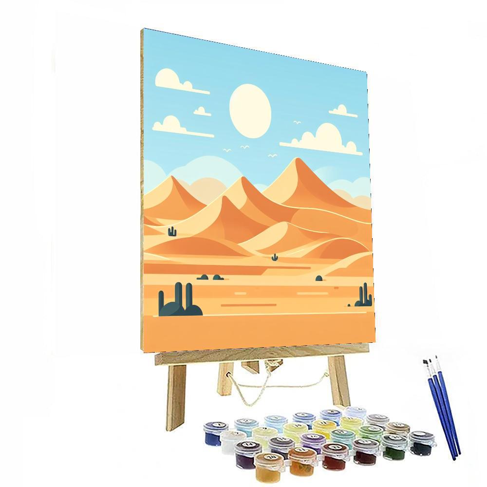 Dazzling Desert Dunes Number Painting