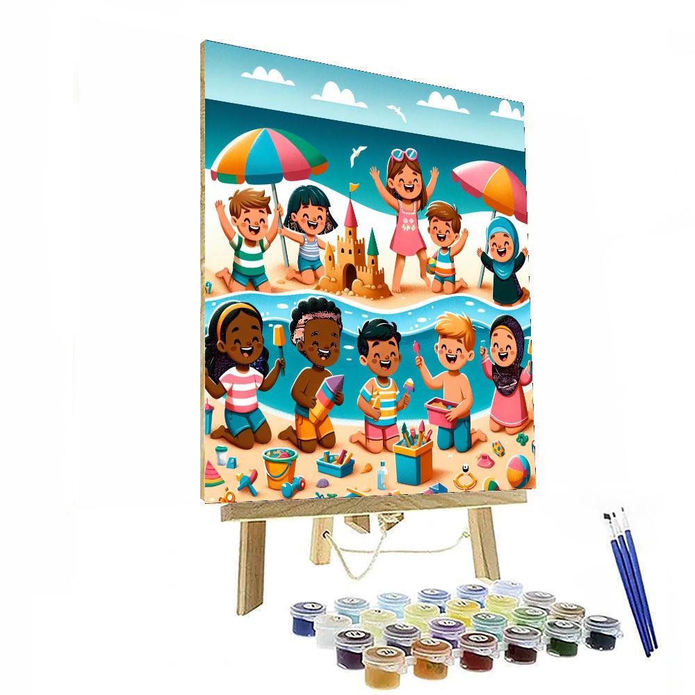 Sunny Seaside Adventures Paint By Numbers Art