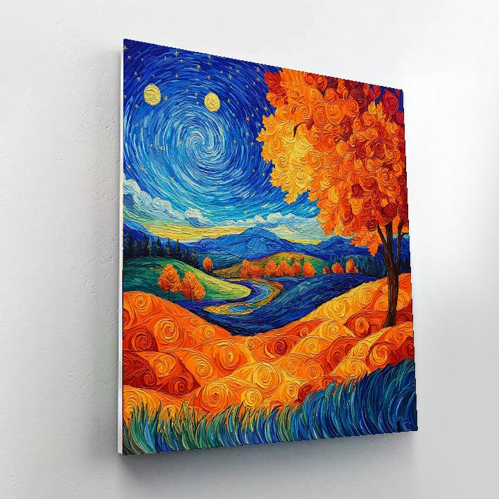 Vincent Van Gogh Inspired Vincent's Vibrant Autumn  Paint By Numbers Kits