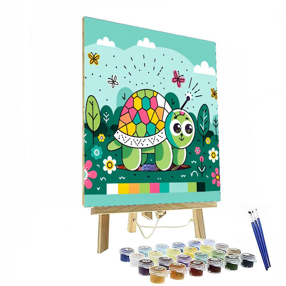 Playful Tortoise Painting By Numbers Kit