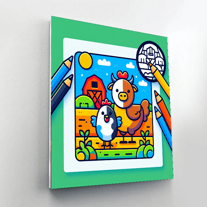 Sunny Farmyard Frolic DIY Paint By Numbers