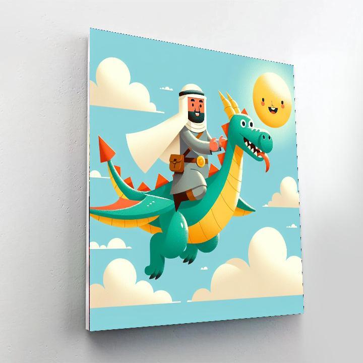 Knightly Dragons Of The Sky Numbered Painting Kits