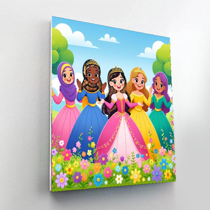 Playful Princesses Painting Number Kit