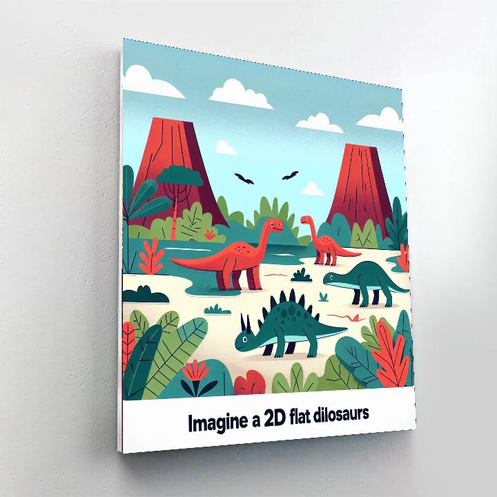 Prehistoric Adventure Painting Number Kit