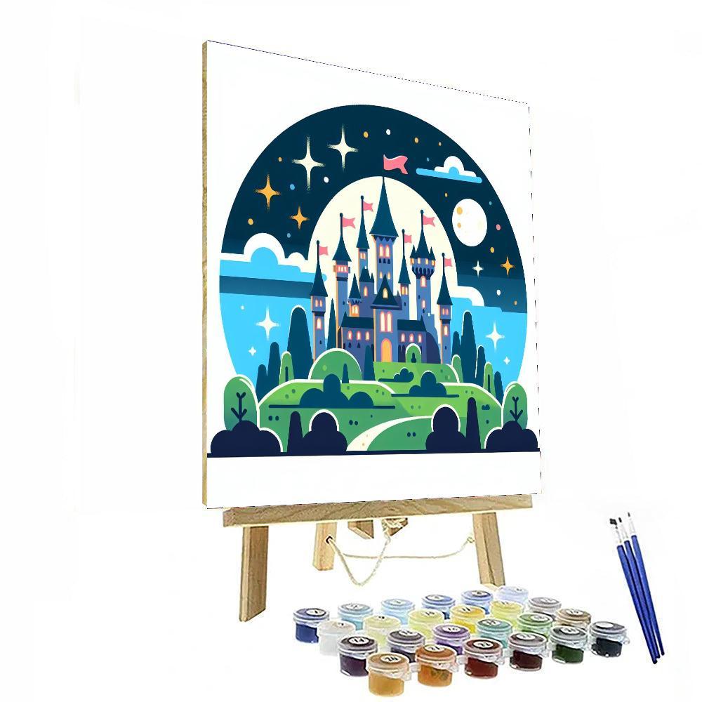 Dreamy Castle On A Hill DIY Paint By Numbers