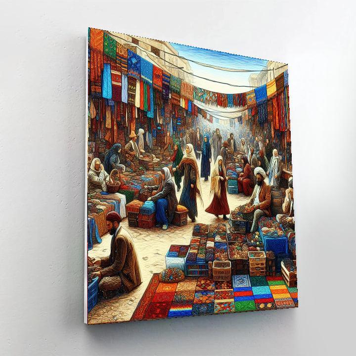 Colorful Bohemian Market Numbered Painting Kits