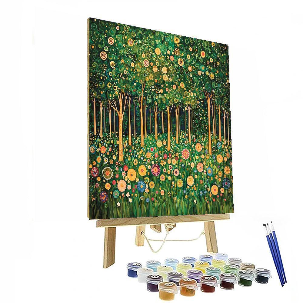 Gustav Klimt Inspired Enchanted Woodlands  Paint By Numbers