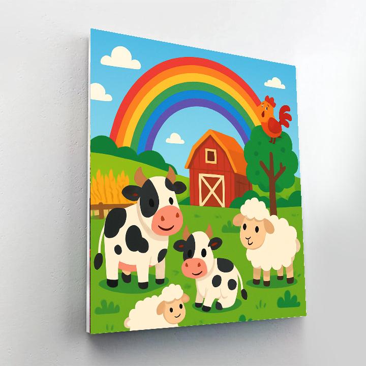 Sunny Rainbow Farm DIY Paint By Numbers