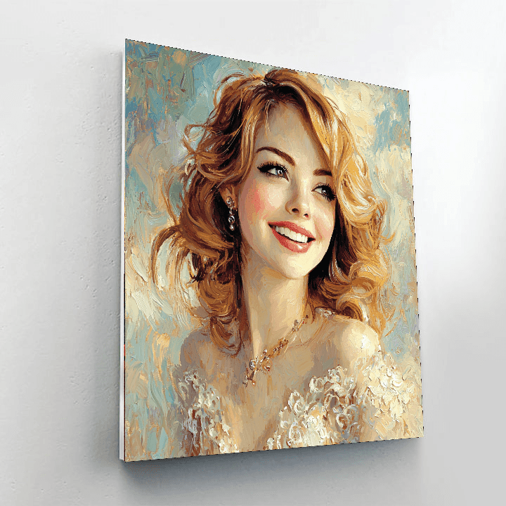 Emma Stone: A Star Rising In La La Land Paint By Numbers Art