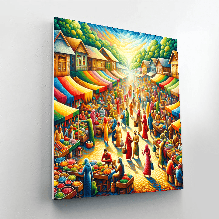 Artistic Village Life Paint By Number