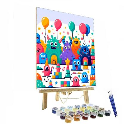 Silly Monster Mashup DIY Paint By Numbers