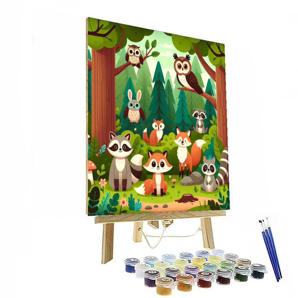 Adventure With The Woodland Creatures Paint By Color