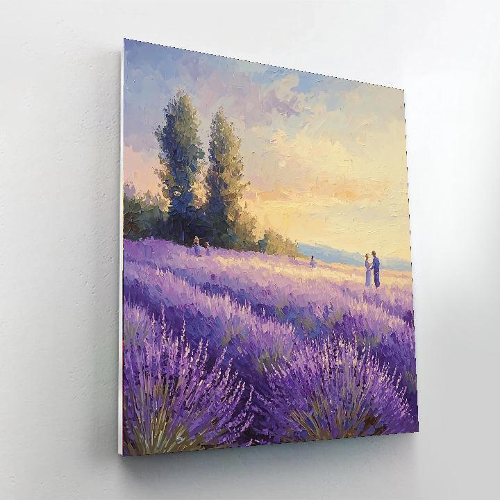 Lavender Hues Of Love Number Painting