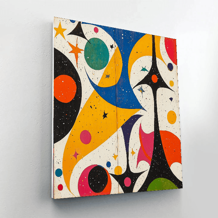 Joan Miro Inspired Miro's Celestial Whimsy  Paint By Numbers Kits
