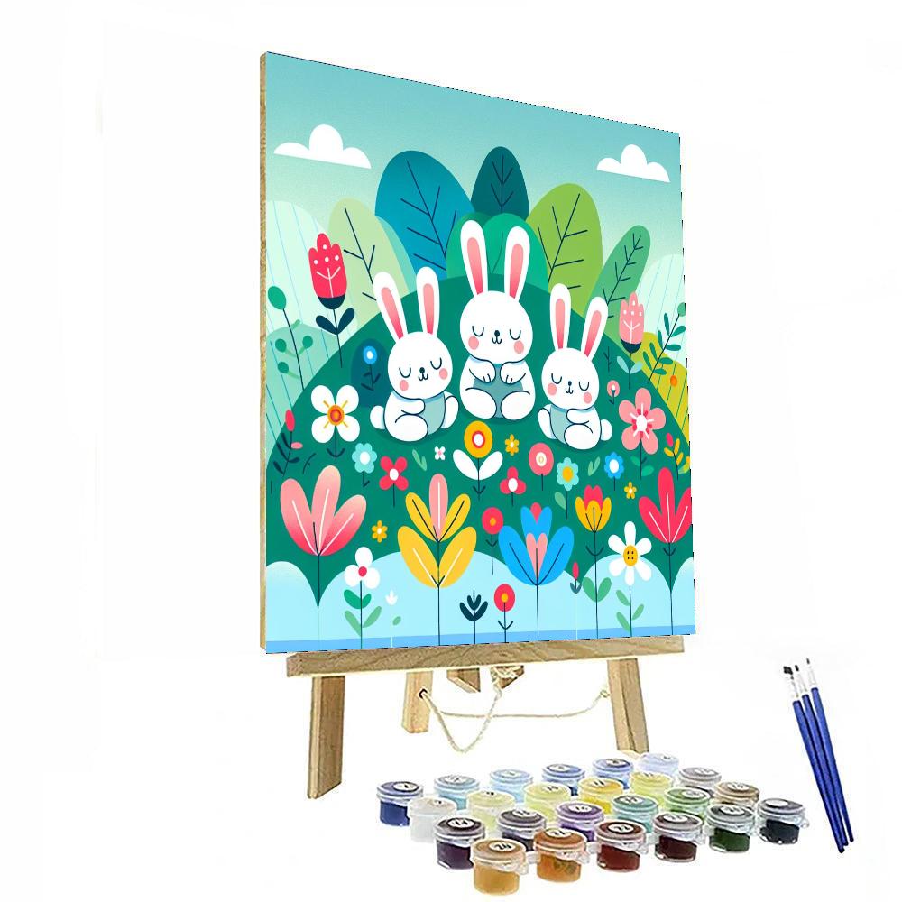 Bunny’s Blooming Bower Paint By Numbers