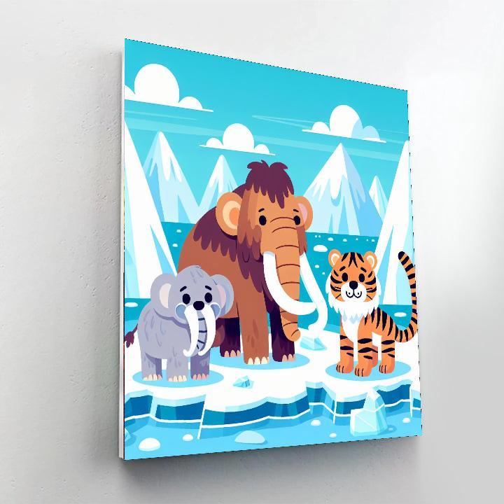Ice Age Mammoth Journey Paint By Numbers Art
